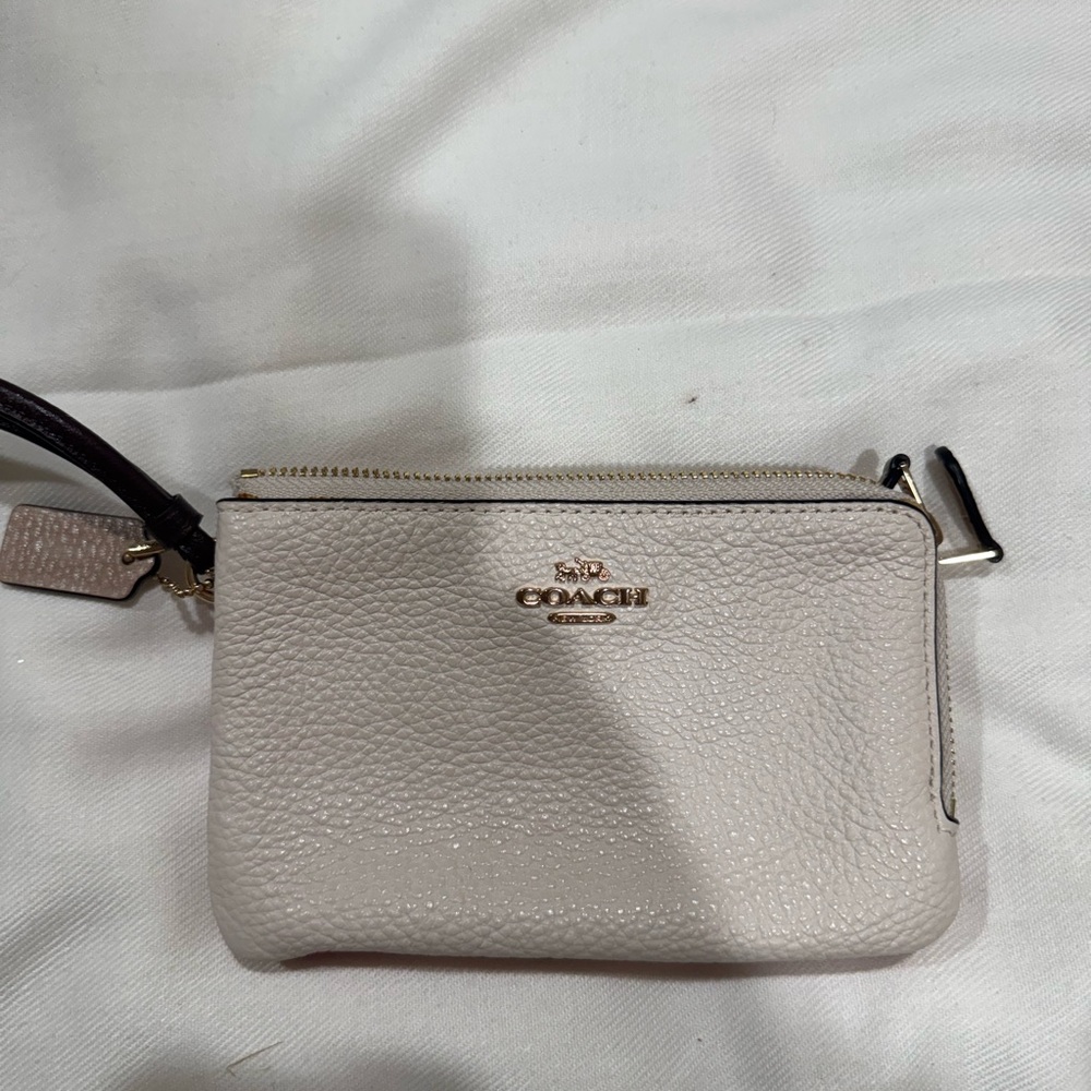 Coach Light Cream Wristlet